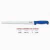 Cuchillo jamonero alveolado inoxidable Flores Cortes con mango azul