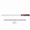 Cuchillo jamonero de madera y hoja inoxidable alveolada Flores Cortes