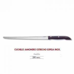 Cuchillo Jamonero espiga inoxidable Flores Cort&eacute;s