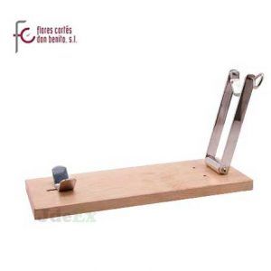 Jamonero Inox Plegable Desplazable Base de Madera
